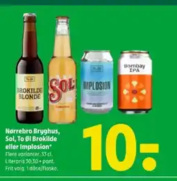 Coop 365 Nørrebro Bryghus, Sol, To Øl Brokilde eller Implosion tilbud