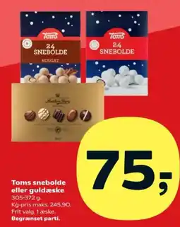 SuperBrugsen Toms snebolde eller guldæske tilbud