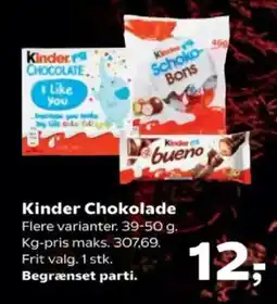 SuperBrugsen Kinder Chokolade tilbud