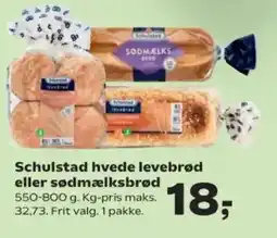 SuperBrugsen Schulstad hvede levebrød eller sødmælksbrød tilbud