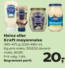 SuperBrugsen Heinz eller Kraft mayonnaise tilbud