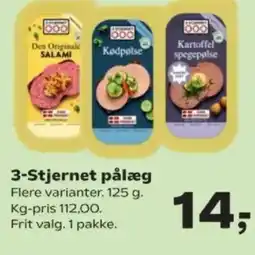 SuperBrugsen 3-Stjernet pålæg tilbud