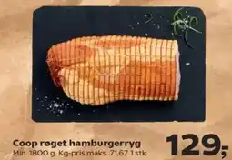 SuperBrugsen Coop røget hamburgerryg tilbud
