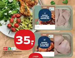 SuperBrugsen Coop dansk kyllingeover- eller underlår tilbud