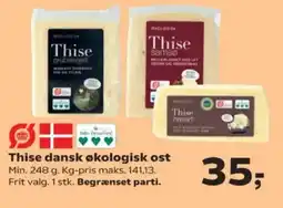 SuperBrugsen Thise dansk økologisk ost tilbud
