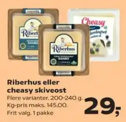 SuperBrugsen Riberhus eller cheasy skiveost tilbud