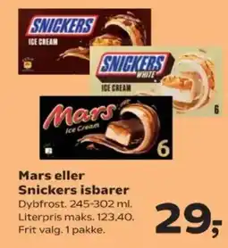 SuperBrugsen Mars eller Snickers isbarer tilbud