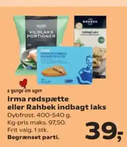 SuperBrugsen 2 Gange om ugen Irma rødspætte eller Rahbek indbagt laks tilbud