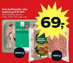 SuperBrugsen Hele kyllingelår eller hakket gris 8-12% tilbud