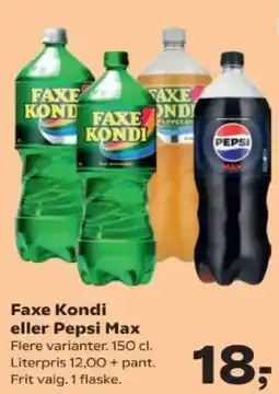 SuperBrugsen Faxe kondi eller pepsi max tilbud