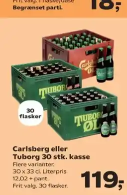 SuperBrugsen Carlsberg eller Tuborg 30 stk. kasse tilbud
