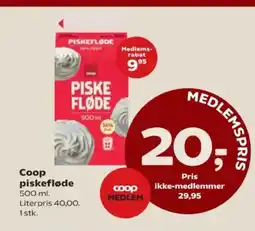 SuperBrugsen Coop piskefløde tilbud