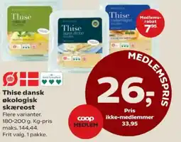 SuperBrugsen Thise dansk økologisk skæreost tilbud