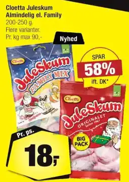 Calle Cloetta Juleskum Almindelig el. Family tilbud