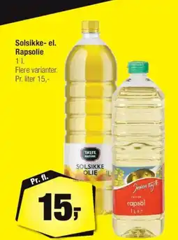 Calle Solsikke- el. Rapsolie tilbud