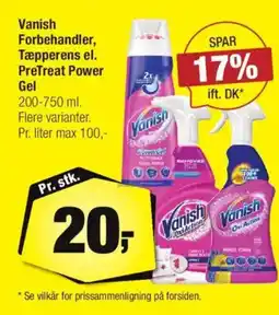 Calle Vanish Forbehandler, Tæpperens el. PreTreat Power Gel tilbud