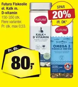 Calle Futura Fiskeolie el. Kalk m. D-vitamin tilbud