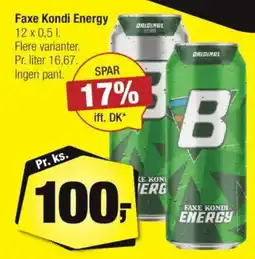 Calle Faxe Kondi Energy tilbud