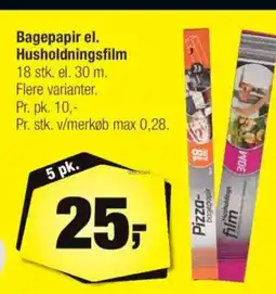 Calle Bagepapir el. Husholdningsfilm tilbud