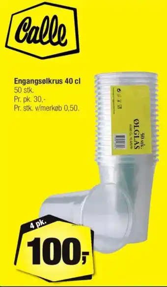 Calle Engangsølkrus tilbud