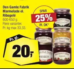 Calle Den Gamle Fabrik Marmelade el. Ribsgelé tilbud