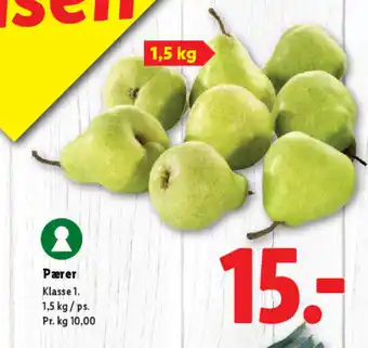 Lidl Pærer tilbud