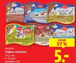 Lidl MILBONA Yoghurt med knas tilbud