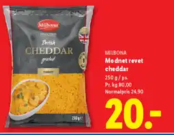 Lidl MILBONA Modnet revet cheddar tilbud