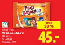 Lidl MISTER CHOC Minichokoladebarer tilbud