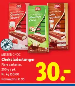 Lidl MISTER CHOC Chokoladestænger tilbud