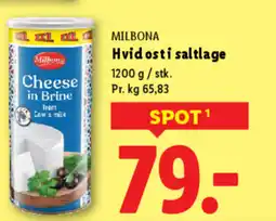Lidl MILBONA Hvid osti saltlage tilbud