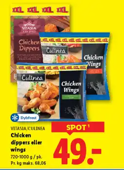 Lidl VITASIA/CULINEA Chicken dippers eller wings tilbud