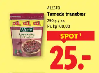 Lidl ALESTO Tørrede tranebær tilbud