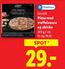 Lidl DELUXE Pizza med trøffelsauce og skinke tilbud