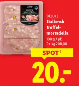 Lidl DELUXE Italiensk trøffel- mortadella tilbud