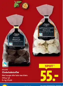Lidl DELUXE Chokoladetrøfler tilbud