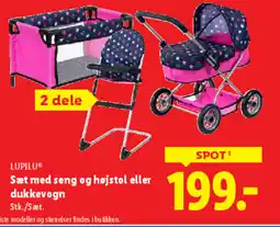 Lidl LUPILU® Sæt med seng og højstol eller dukkevogn tilbud