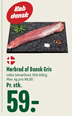 Min Købmand Mørbrad af Dansk Gris tilbud