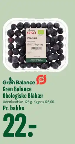 Min Købmand Grøn Balance Økologiske Blåbær tilbud