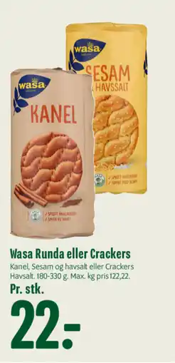 Min Købmand Wasa Runda eller Crackers tilbud