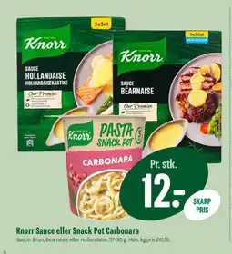 Min Købmand Knorr Sauce eller Snack Pot Carbonara tilbud