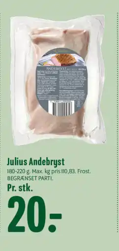 Min Købmand Julius Andebryst tilbud