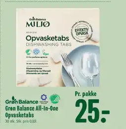 Min Købmand Grøn Balance All-In-One Opvasketabs tilbud