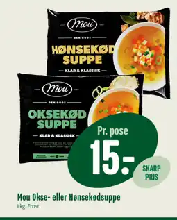 Min Købmand Mou Okse- eller Hønsekødsuppe tilbud