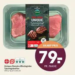 SPAR Unique Danske Økologiske Tykstegsbøffer tilbud