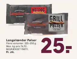 SPAR Langelænder Pølser tilbud