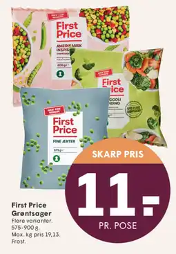 SPAR First Price Grøntsager tilbud