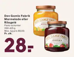 SPAR Den Gamle Fabrik Marmelade eller Ribsgelé tilbud