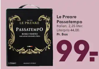SPAR Le Preare Passatempo tilbud