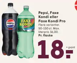 SPAR Pepsi, Faxe Kondi eller Faxe Kondi Pro tilbud